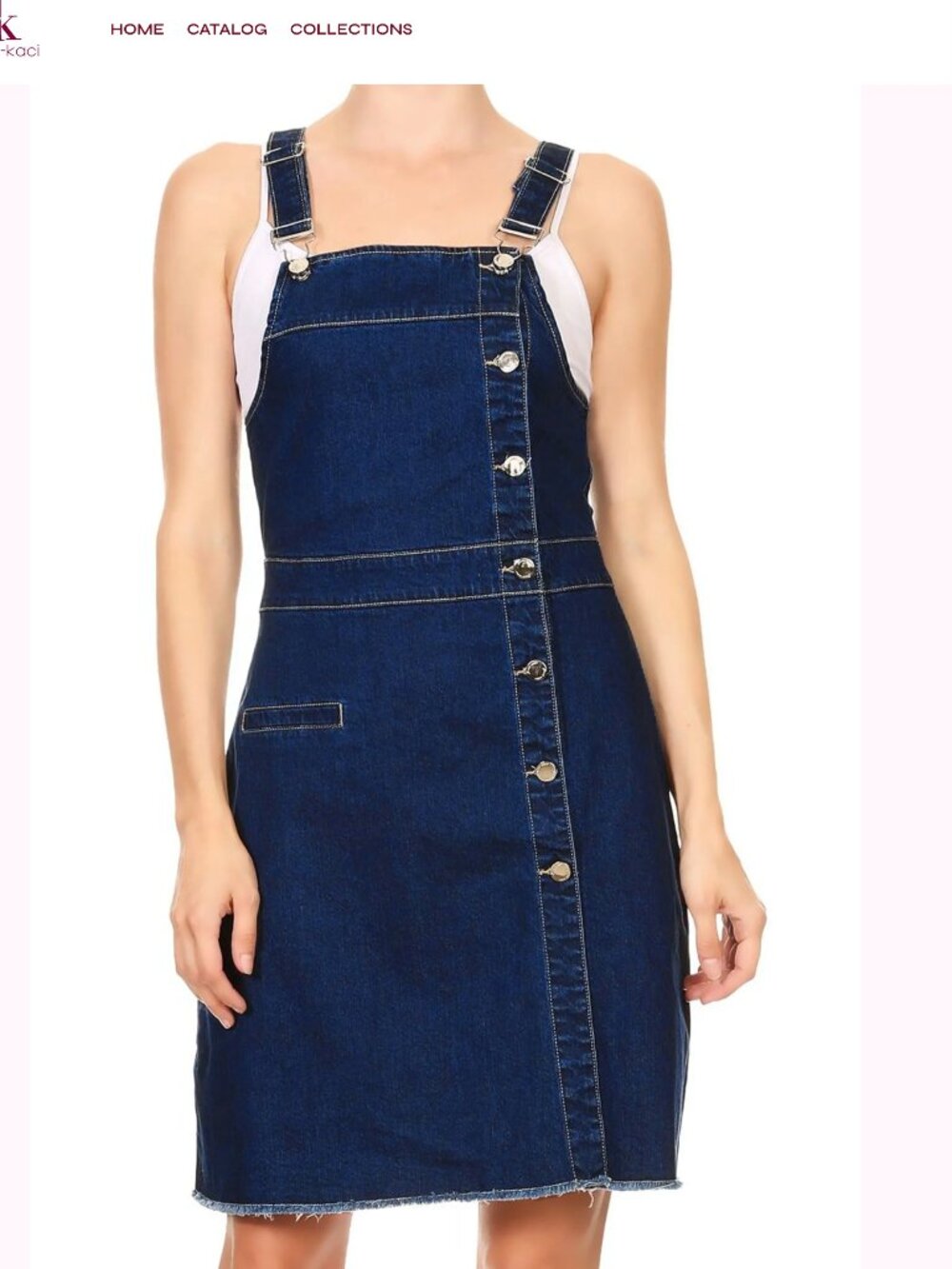 Anna-Kaci Adjustable Strap Overall Dress in Sz Large